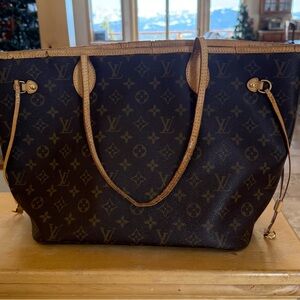 Louis Vuitton Dark Brown Never full Monogram Tote